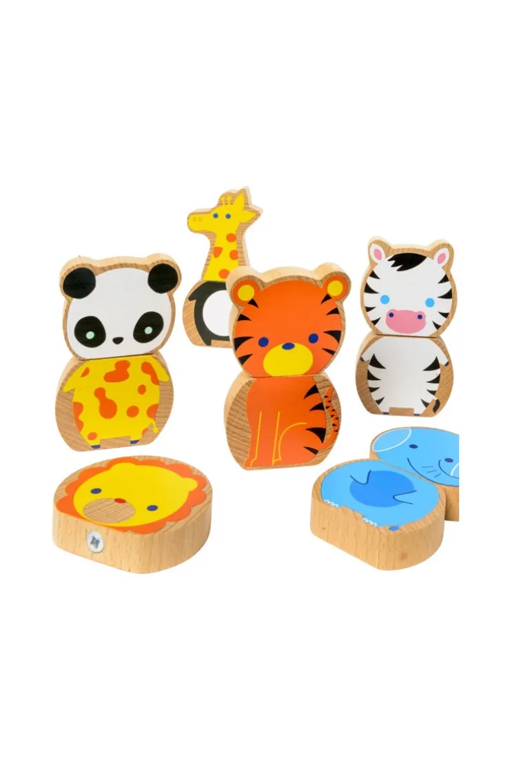 8 animaux de la jungle magnétiques en bois Oxybul