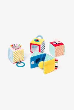 4 cubes d'éveil en tissu Oxybul