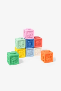 9 cubes sensoriels souples Oxybul