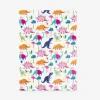 2 feuilles papier cadeau dinos Oxybul