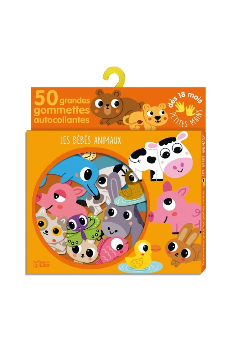 50 gommettes bébés animaux - Lito