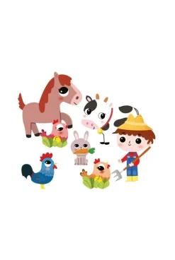 50 grandes gommettes A la ferme Petites mains - Lito