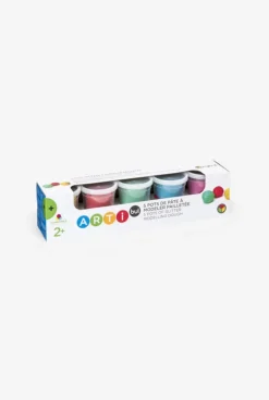 5 pots de pâte à modeler pailletée Oxybul