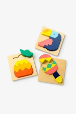 3 Puzzles encastrables en bois Oxybul