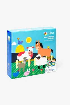 4 puzzles évolutifs 9,12,16,24 pièces Oxybul