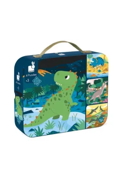 4 puzzles évolutifs dinosaures Janod