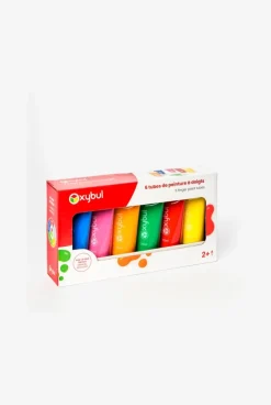 6 tubes de peinture à doigts Oxybul