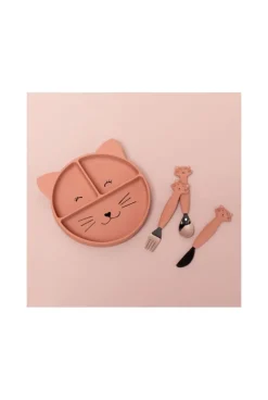 Assiette compartimentée en silicone avec ventouse Chat TRIXIE