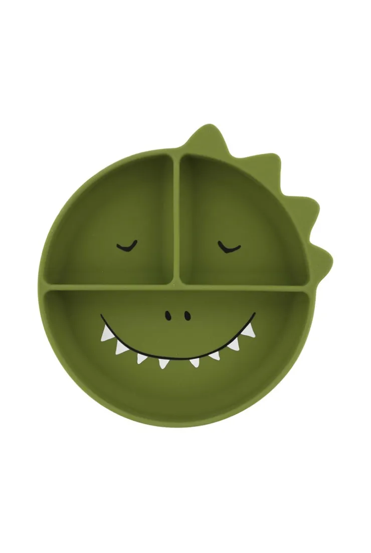 Assiette compartimentée en silicone avec ventouse Dinosaure Trixie