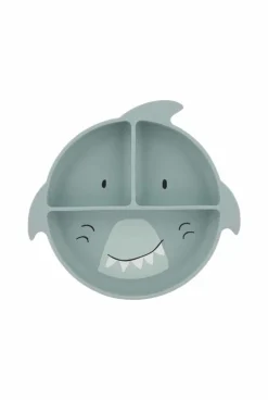 Assiette compatimentée ventousable en silicone requin
