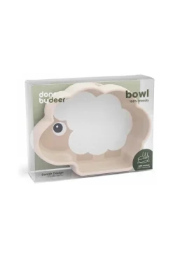 Assiette creuse ventousable beige mouton