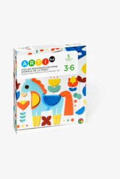 Atelier mosaïques feutrine animaux de la forêt Oxybul