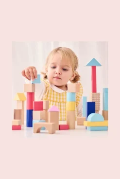 Baril boîte à formes et 75 blocs en bois Oxybul