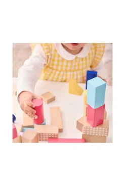 Baril boîte à formes et 75 blocs en bois Oxybul