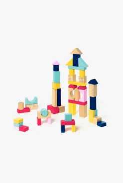 Baril boîte à formes et 75 blocs en bois Oxybul