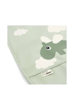 Bavoir velcro Happy clouds Vert Done By Deer