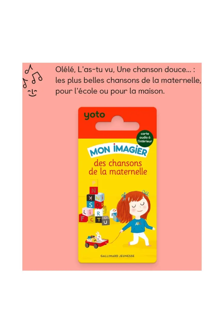 Carte histoire audio YOTO, Mon imagier des chansons de la maternelle