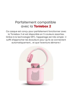 Casque Bluetooth rose fleur de Tonies