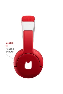 Casque Bluetooth rouge coquelicot de Tonies