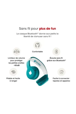 Casque Bluetooth vert océan de Tonies