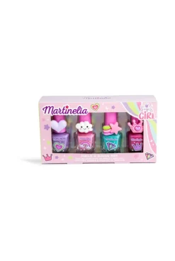 Coffret 4 vernis à ongles et bagues Martinelia