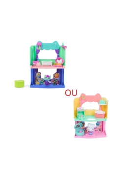 Coffret cuisine ou salle de bain et figurine Gabby chat, Playset Deluxe
