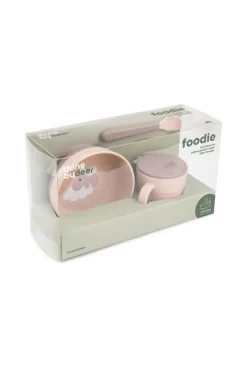 Coffret 1er repas 3 pièces Foodie rose DONE BY DEER