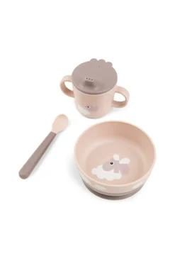 Coffret 1er repas 3 pièces Foodie rose DONE BY DEER