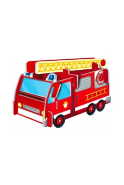 Coffret Les pompiers Puzzle, livre, maquette et figurines Sassi