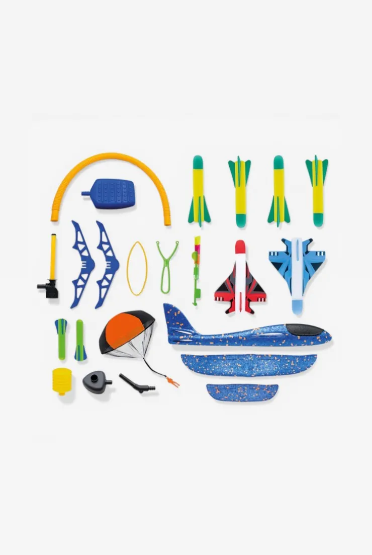 Coffret sciences volants, avions, fusées et parachute Buki