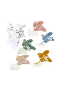 Doudou Lapin pantins avec doudou assortiment Doudou et Compagnie