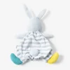 Doudou Lapin rayé gris Oxybul