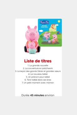Figurine Tonie Peppa Pig, la nouvelle petite soeur