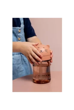 Gourde avec paille Mr chat, 300 ml