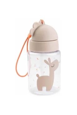 Gourde beige 280 ml avec paille et attache