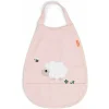 Grand bavoir imperméable à élastique rose