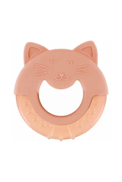 Hochet de dentition réfrigérant chat rose