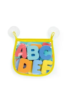 Jeu de bain alphabet en mousse avec filet de rangement
