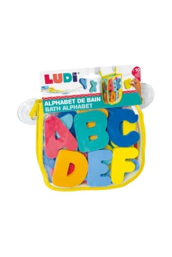 Jeu de bain alphabet en mousse avec filet de rangement