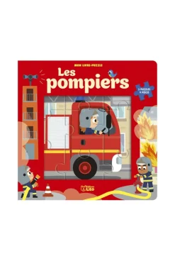 Livre 5 puzzles 9 pièces les pompiers