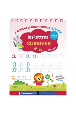 Livre Les lettres cursives J'écris et recommence à l'infini