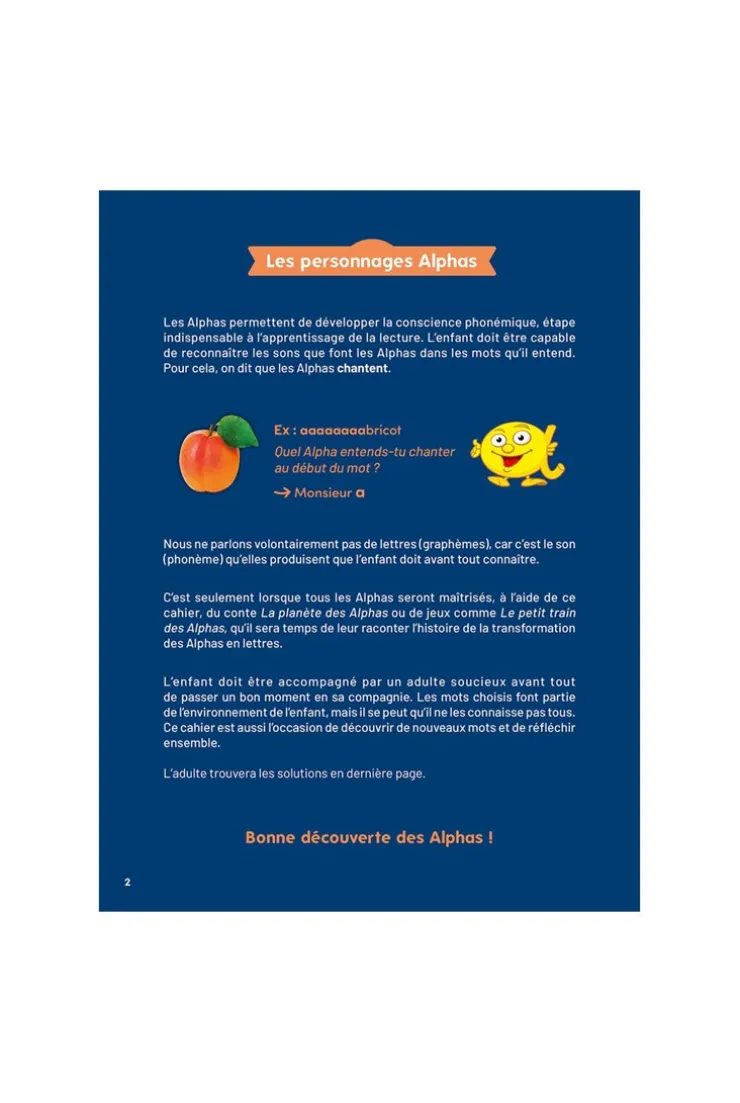Livre Mon cahier Abécédaire des Alphas, je développe ma conscience phonémique