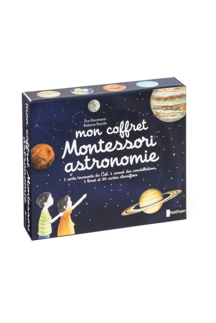 Livre Mon coffret Montessori astronomie - Nathan Jeunesse