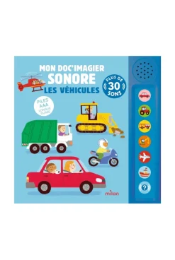 Livre Mon doc imagier sonore, les véhicules