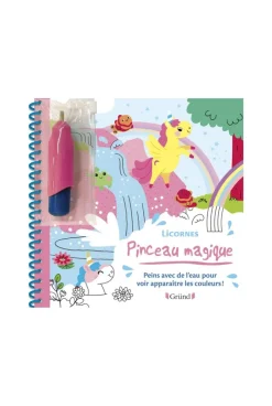 Livre Pinceau magique licornes - Gründ