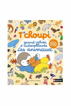 Livre T'Choupi Le grand cahier d'autocollants les animaux - Nathan Jeunesse