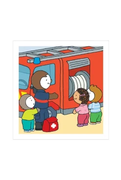 Livre Tchoupi visite la caserne des pompiers - Nathan Jeunesse