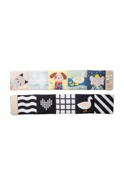 Livre tissu sonore apaisant double face TAF TOYS