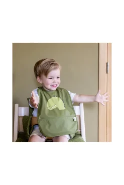 Lot de 2 bavoirs imperméables à liens avec poche Dinosaure Trixie