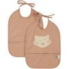 Lot de 2 bavoirs imperméables à liens avec poche Chat Trixie